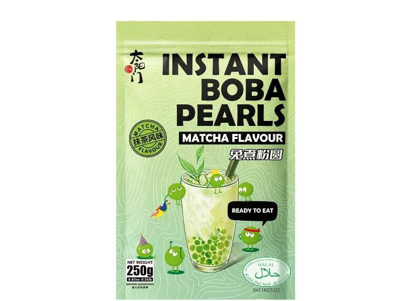 Welong Instant Boba Pearls matcha flavour retail pack