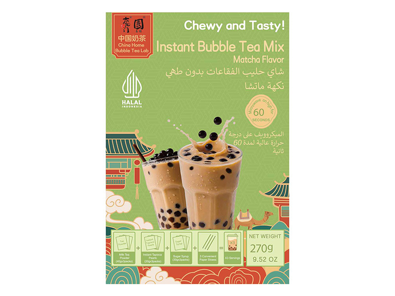 Instant bubble tea mix flavour pack