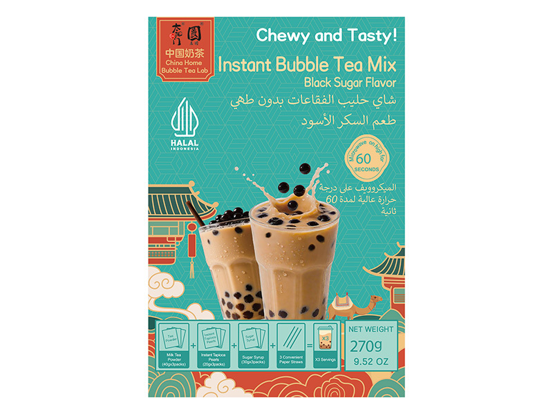 Welong Instant Bubble Tea Mix peach oolong pack